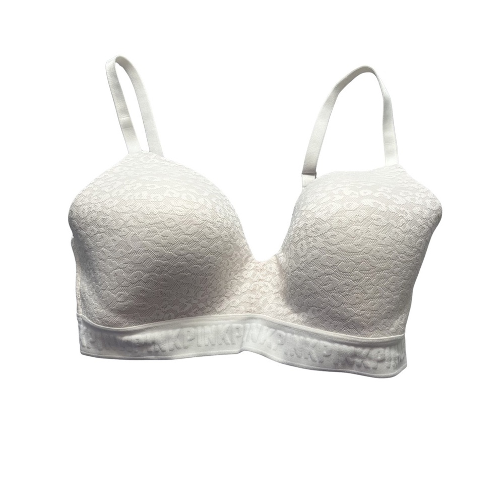 PINK Victoria's Secret 36DD White Lace Contour Bra